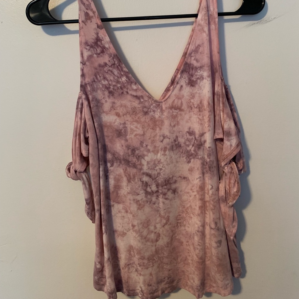 Tie dye off the shoulder tank
